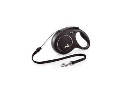Vodítko FLEXI Classic New M lanko 8m/20kg černá