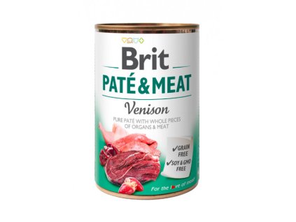 brit dog konz pate meat venison 400g