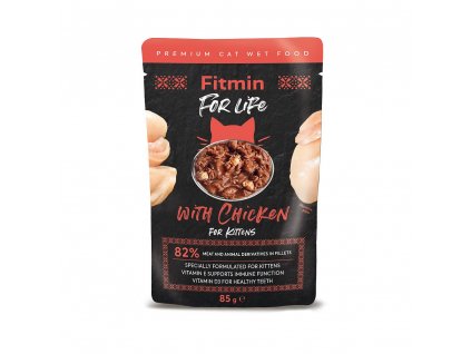 ffl cat pouch kitten chicken 85g h L