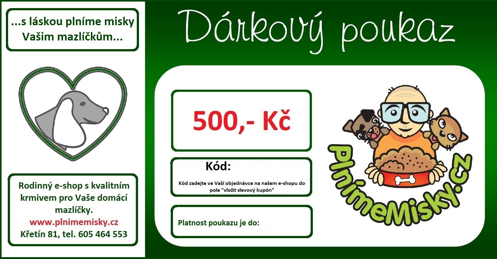 Dárkový poukaz - 500,- Kč