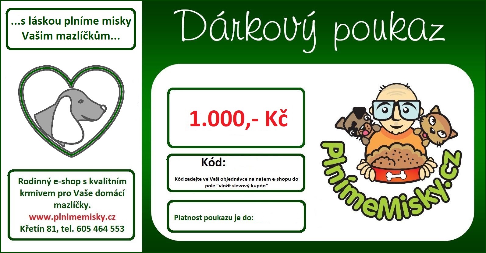 Dárkový poukaz - 1.000,- Kč