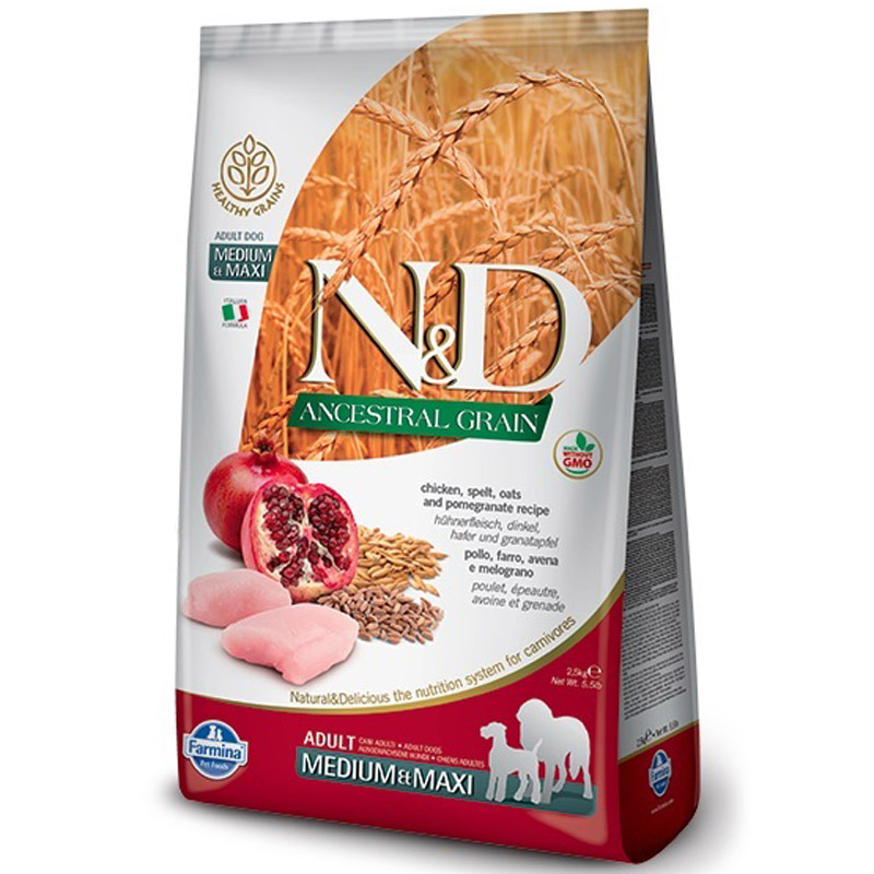 N&D - LG DOG Adult M/L Chicken & Pomegranate - 12kg