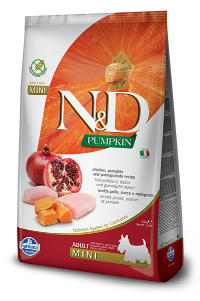N&D - Pumpkin DOG Adult Mini Chicken&Pomegranat - 2,5kg