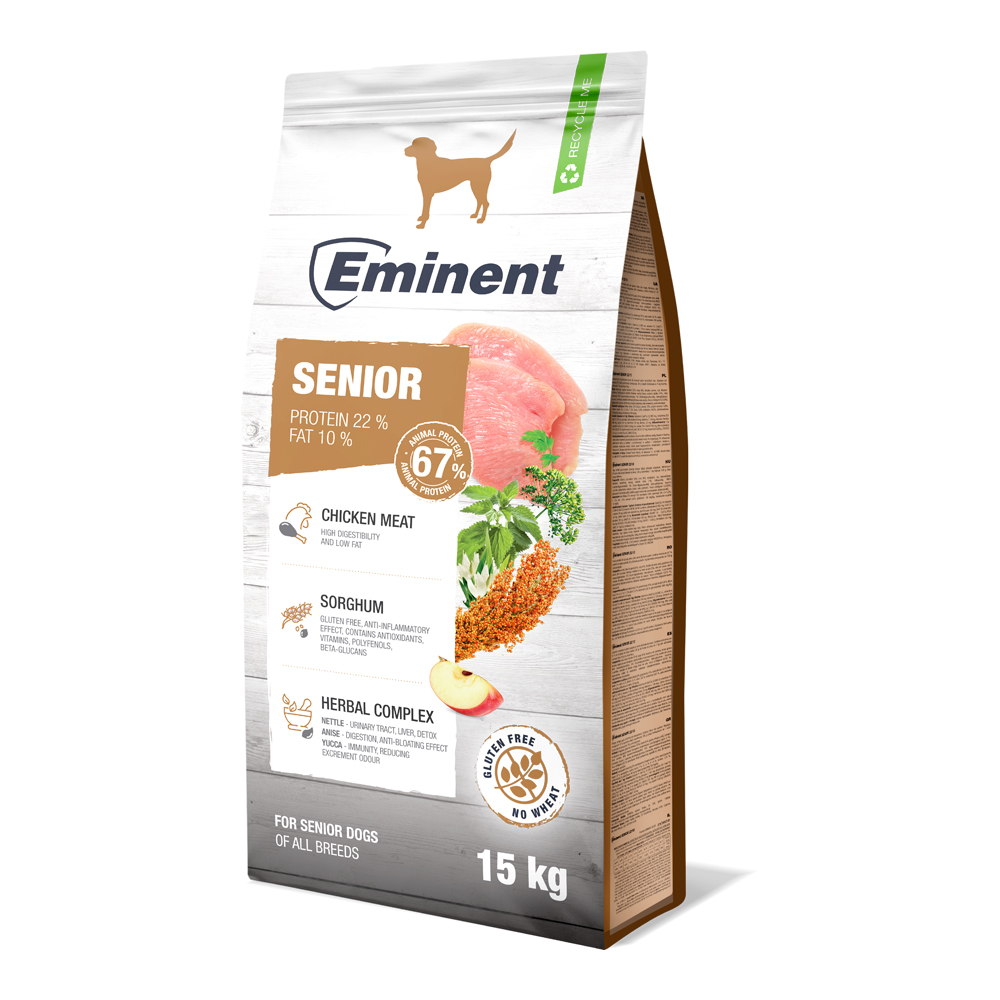 Eminent - Dog Senior Light - 15kg + 2 kg ZDARMA