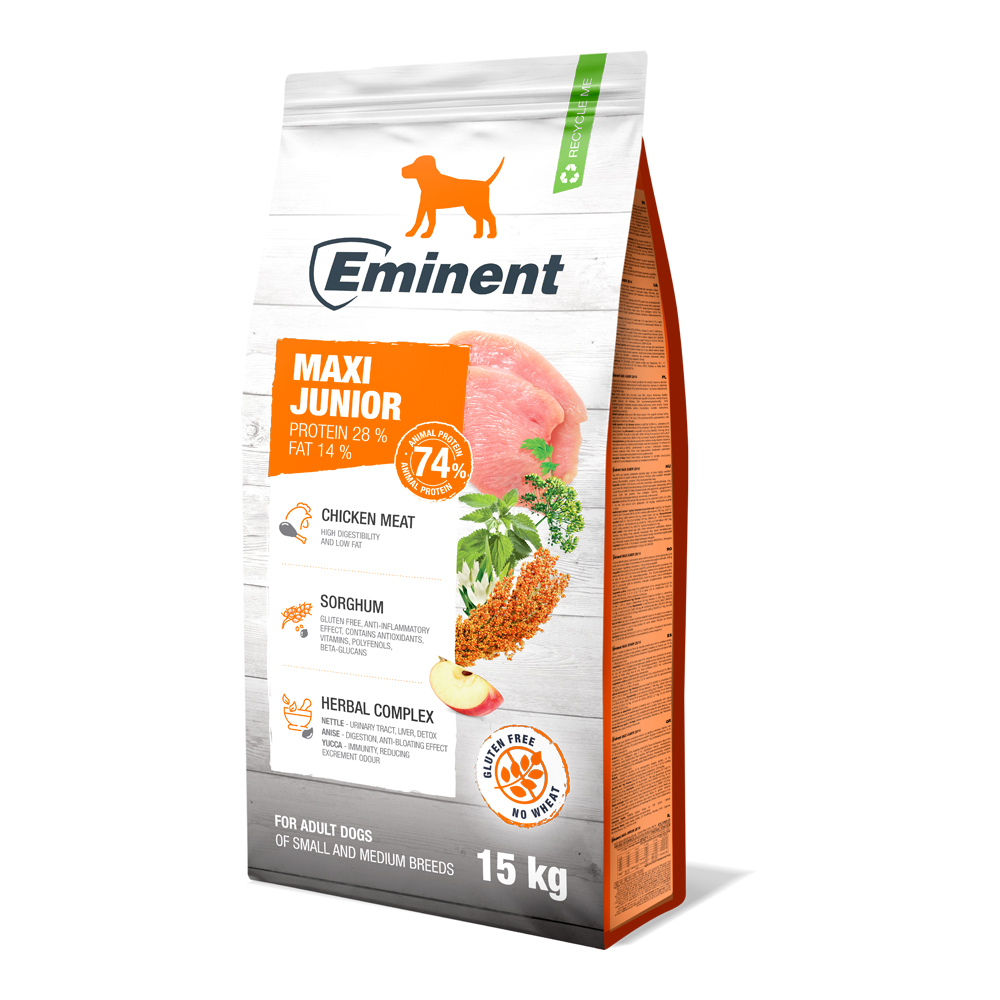 Eminent - Dog Maxi Junior - 15kg + 2 kg ZDARMA