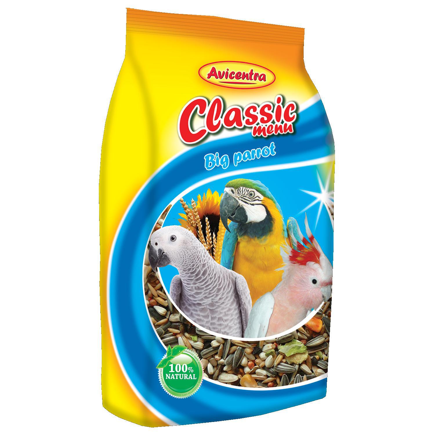 Avicentra - Velký papoušek classic menu - 1kg