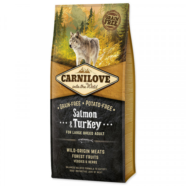 Carnilove Dog - Salmon & Turkey for LB Adult - 12kg