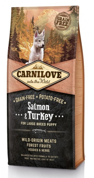 Carnilove Dog - Salmon & Turkey for LB Puppies -12kg