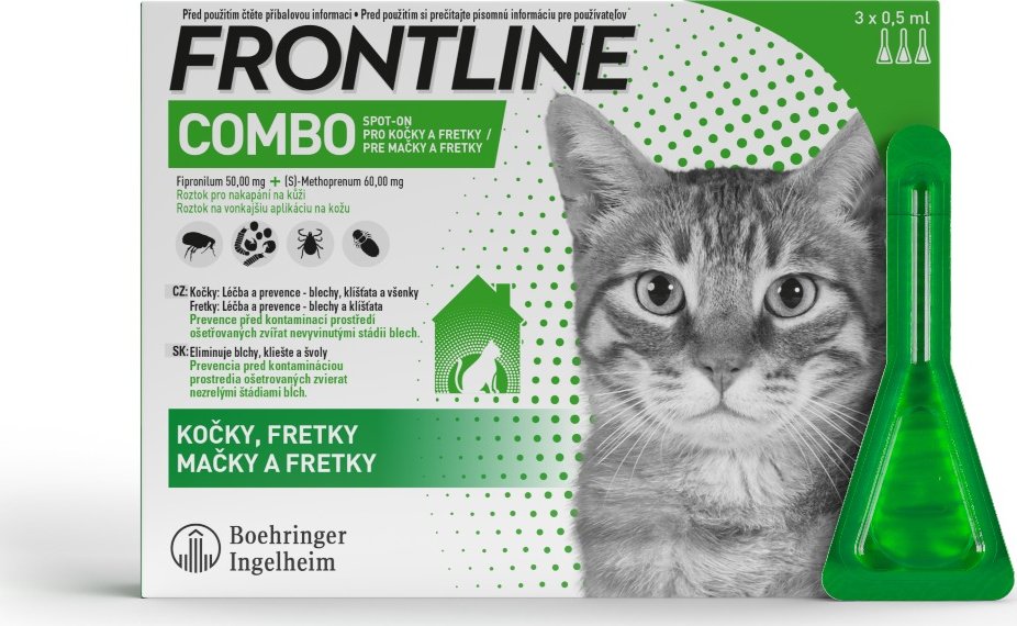 FRONTLINE COMBO - spot-on pro kočky - 3x0,5ml