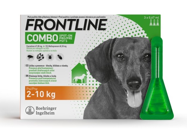 FRONTLINE COMBO - spot-on pro psy S (2-10kg) - 3x0,67ml