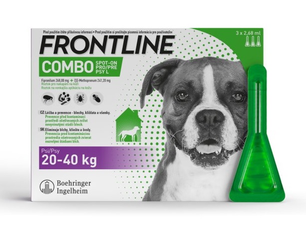 FRONTLINE COMBO - spot-on pro psy L (20-40kg) - 3x2,68ml