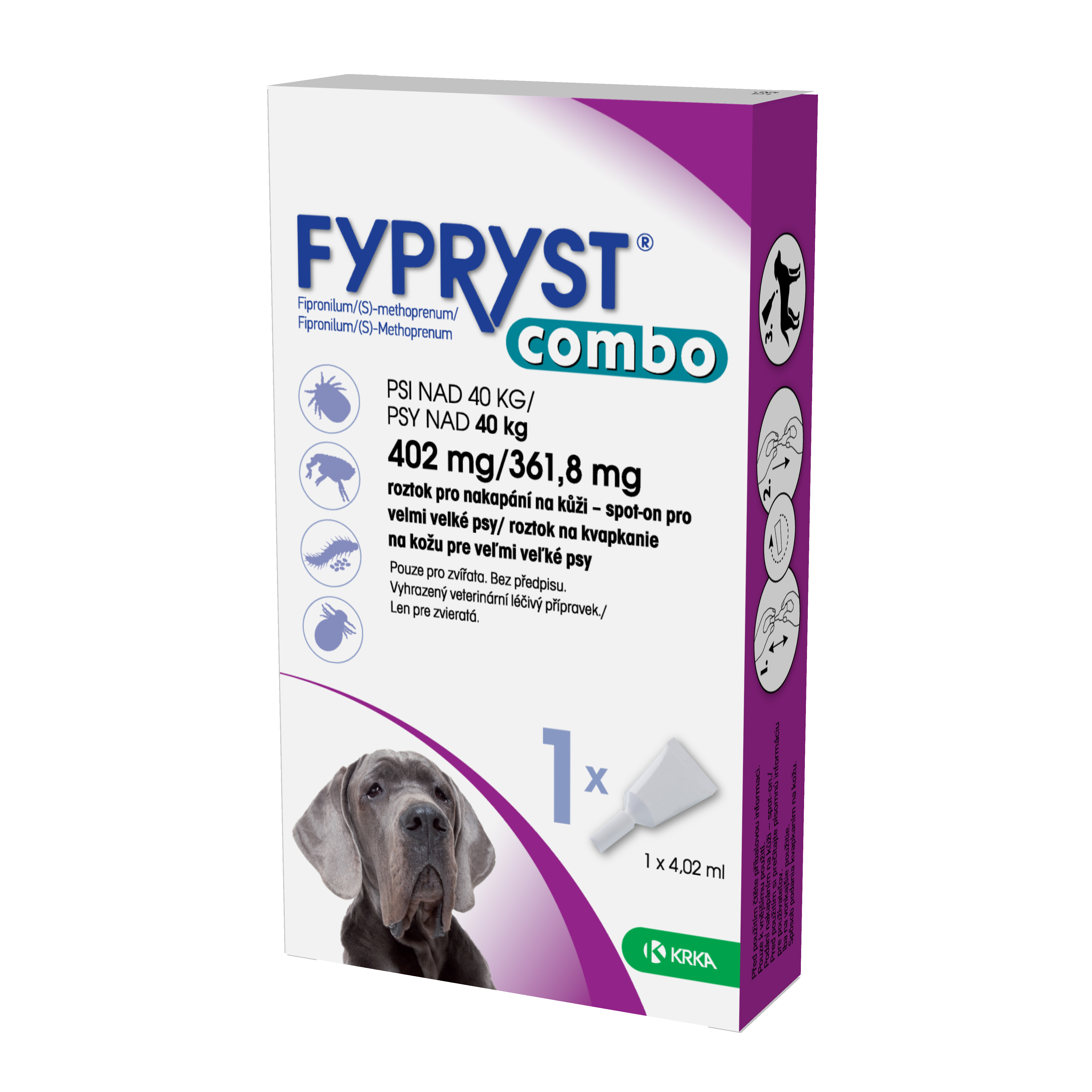 Fypryst combo - spot-on 402/361,8mg - pes obří ( nad 40kg)