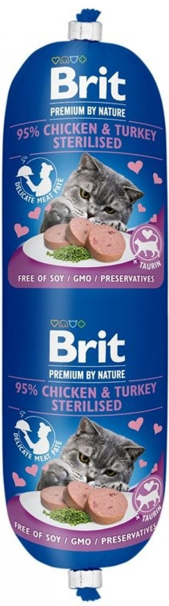 Brit Premium Cat - by Nature Sausage Ch&T Sterilised -180g