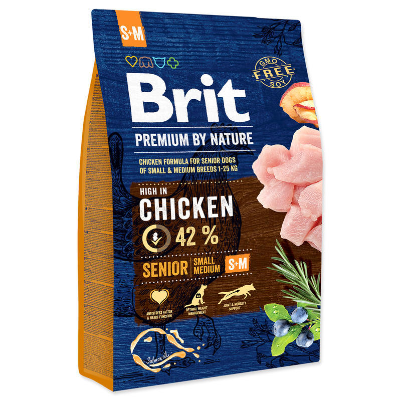 Brit Premium Dog - by Nature Senior S+M - 3kg