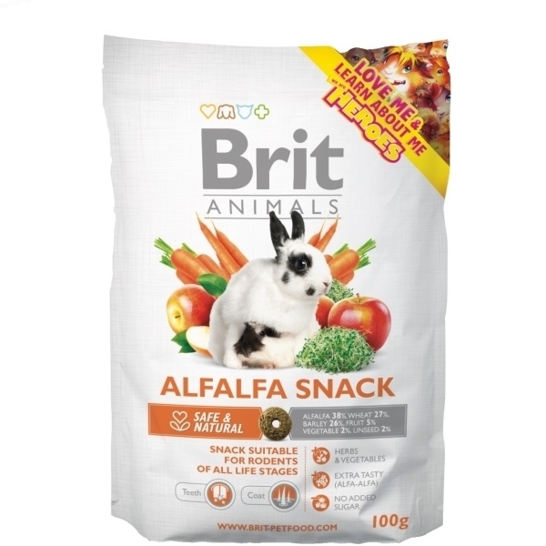 Brit Animals - Alfalfa Snack pro hlodavce - 100 g