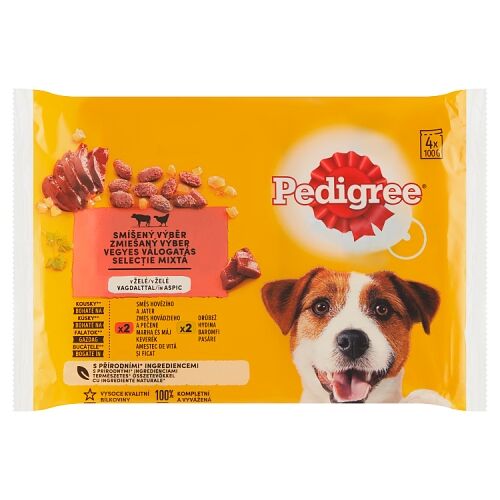 Pedigree - Adult hovězí/drůbeží v želé 4x100g