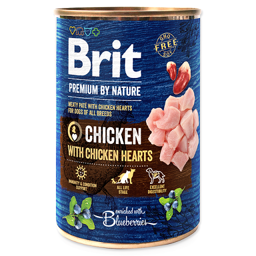 Brit Premium Dog by Nature - Chicken & Hearts - 400g