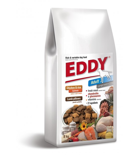 EDDY - Adult All Breed - kuřecí polštářky s jehněčím - 8kg