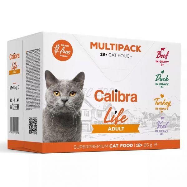 Calibra Cat Life - kapsa Adult Multipack - 12x85g