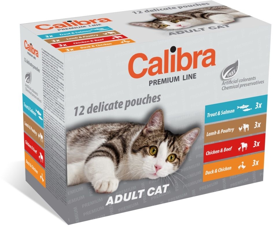 Calibra Cat - kapsičky Premium Adult multipack 12x100g