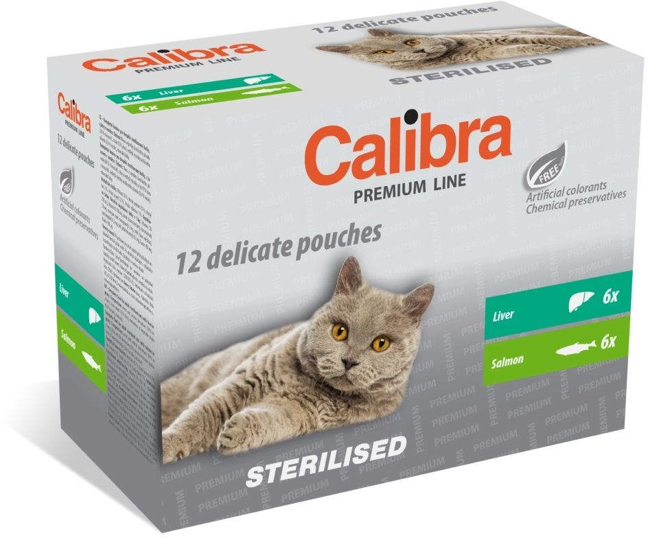 Calibra Cat - kapsička Premium Steril. multipack - 12x100g