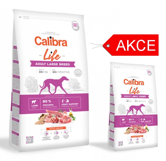 Calibra Dog - Life Adult Large Breed Lamb - 12 kg - AKCE velké + malé balení