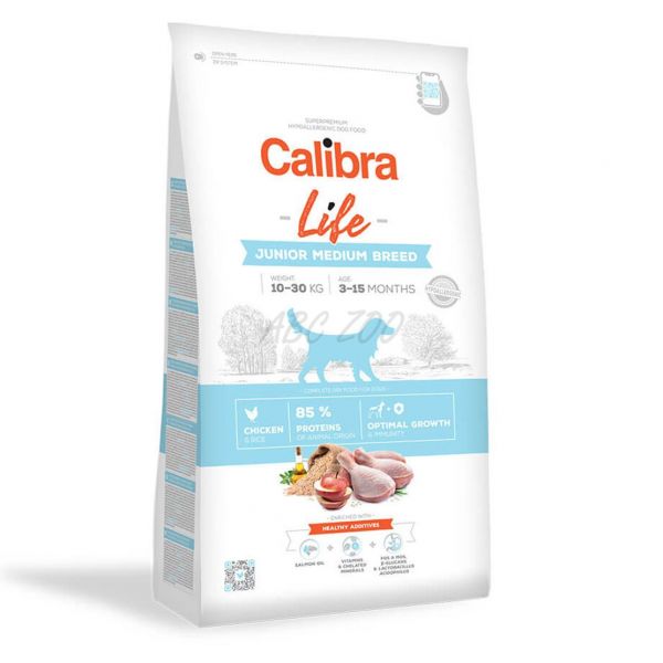 Calibra Dog - Life Junior Medium Breed Chicken - 12 kg