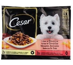 Cesar Selection - kapsička ve šťávě - 4x100g