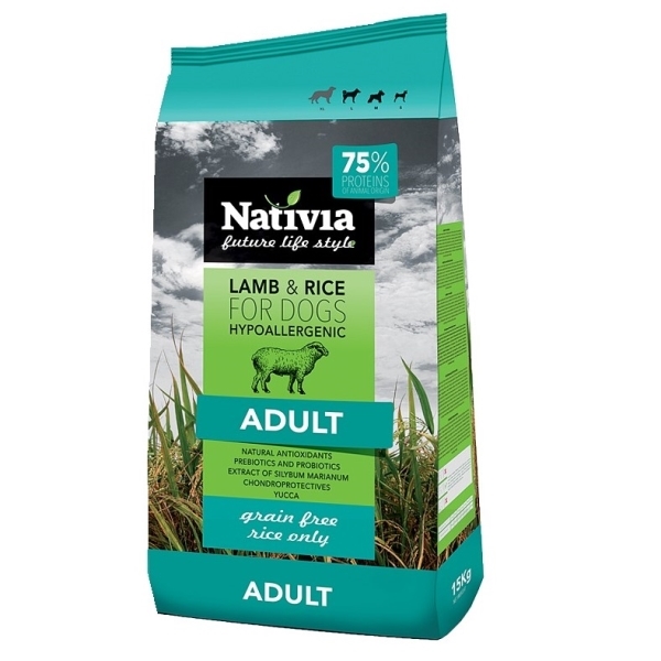 Nativia - Adult - Lamb&Rice - 15 kg