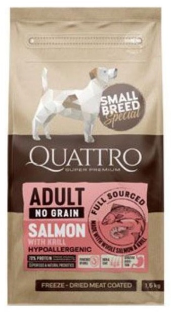 QUATTRO - Dog Dry SB Adult Losos&Krill - 1,5 kg