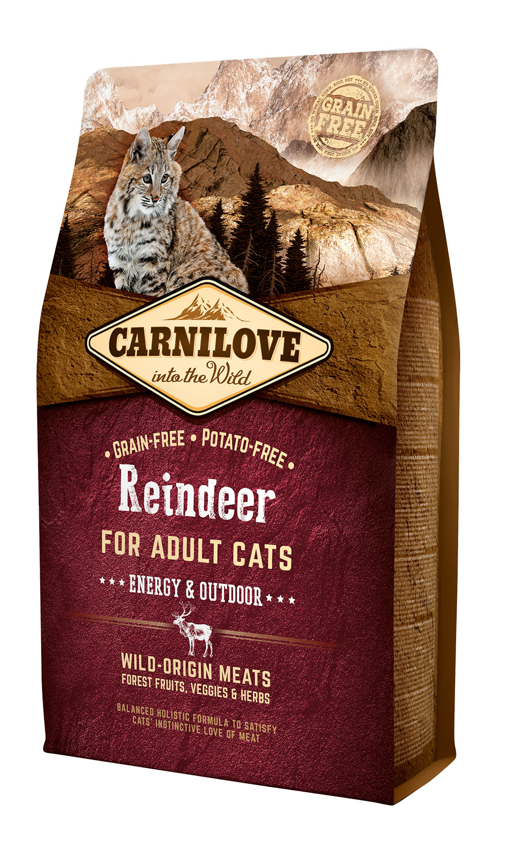 Carnilove Cat - Reindeer for Adult Energy & Outdoor - 2kg
