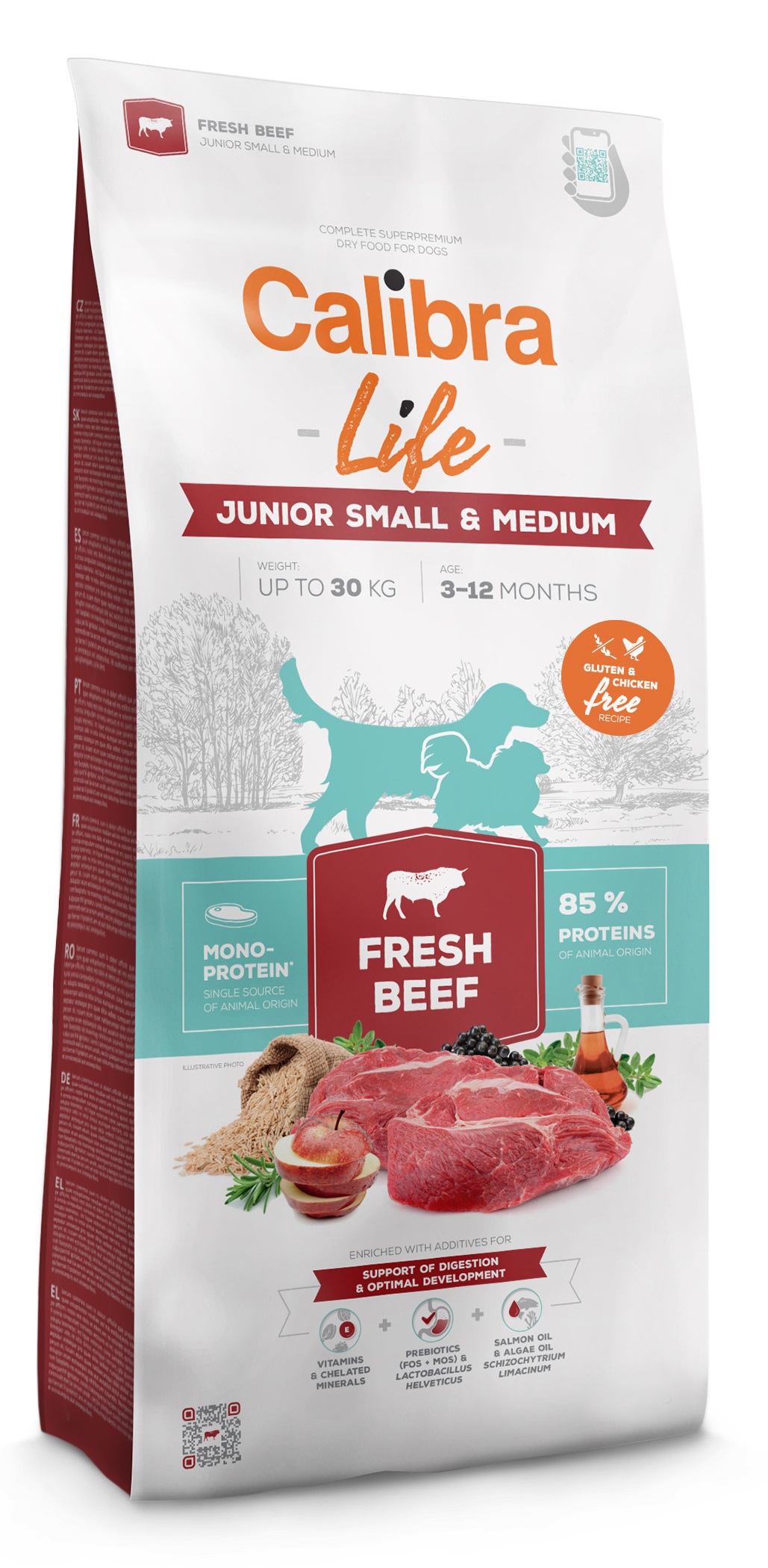 Calibra Dog - Life Junior Small&Medium Fresh Beef - 12 kg