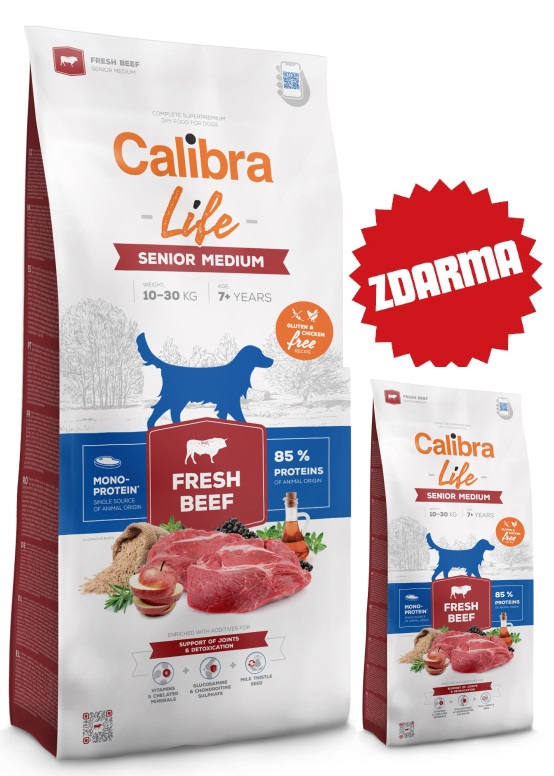 Calibra Dog - Life Senior Medium Fresh Beef - 12kg - AKCE velké + malé balení