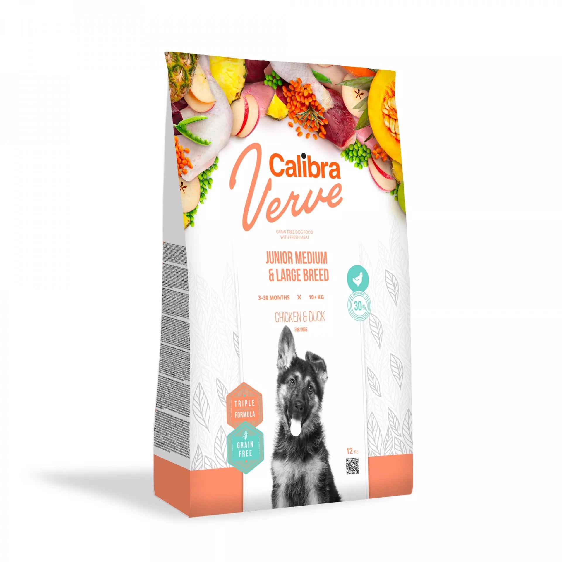 Calibra Dog - Verve GF Junior M&L Chicken&Duck - 12 kg