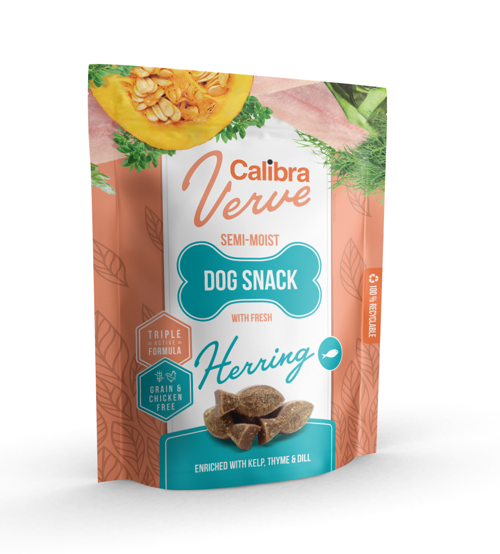 Calibra Dog Verve Semi - Moist Snack Fresh Herring - 150g