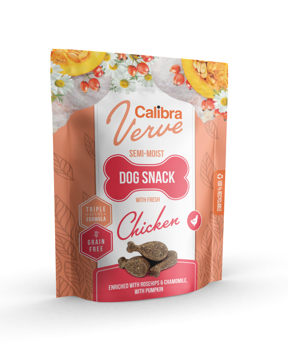 Calibra Dog Verve Semi - Moist Snack Fresh Chicken - 150g