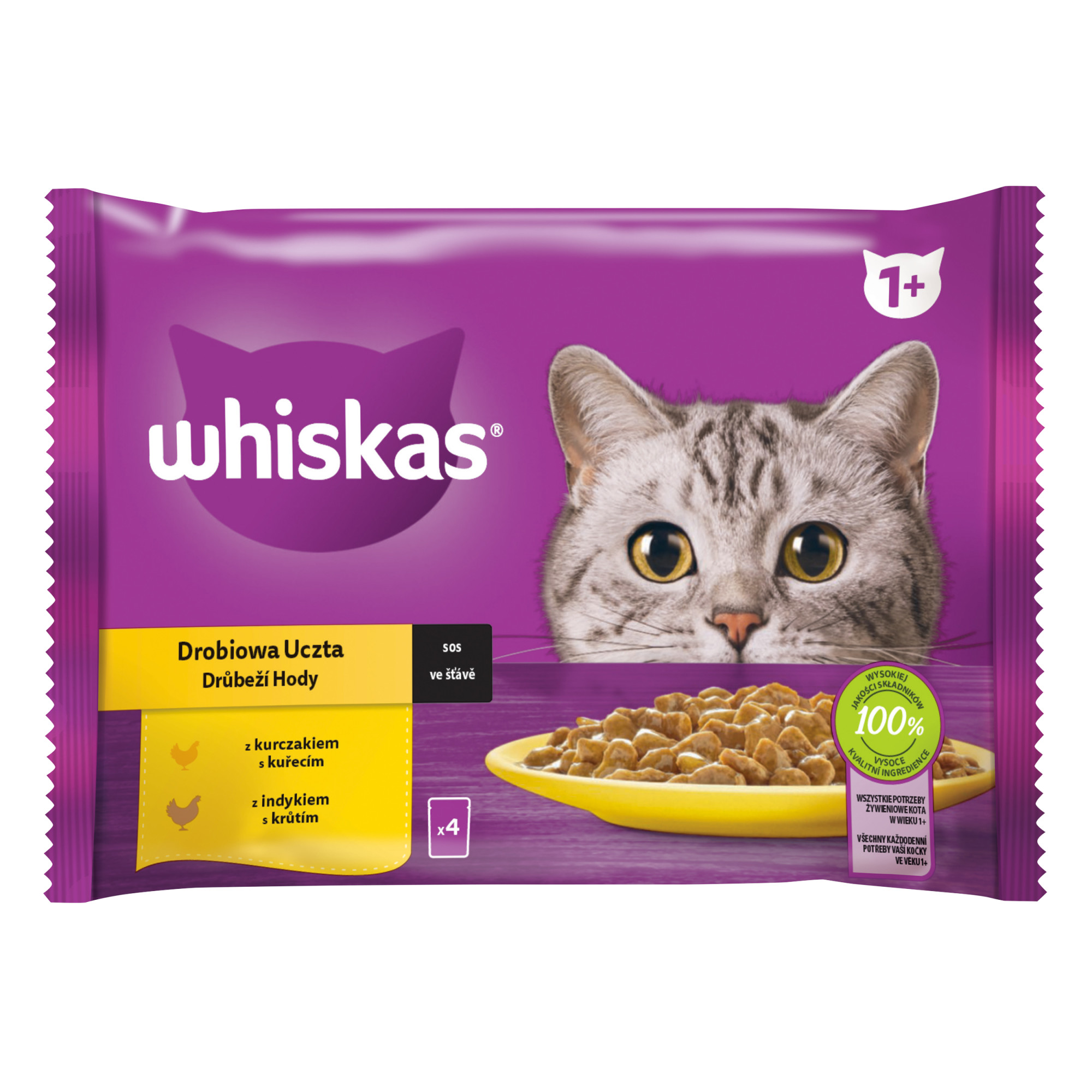 Whiskas kapsa - Core drůbeží ve šťávě - 4x85g