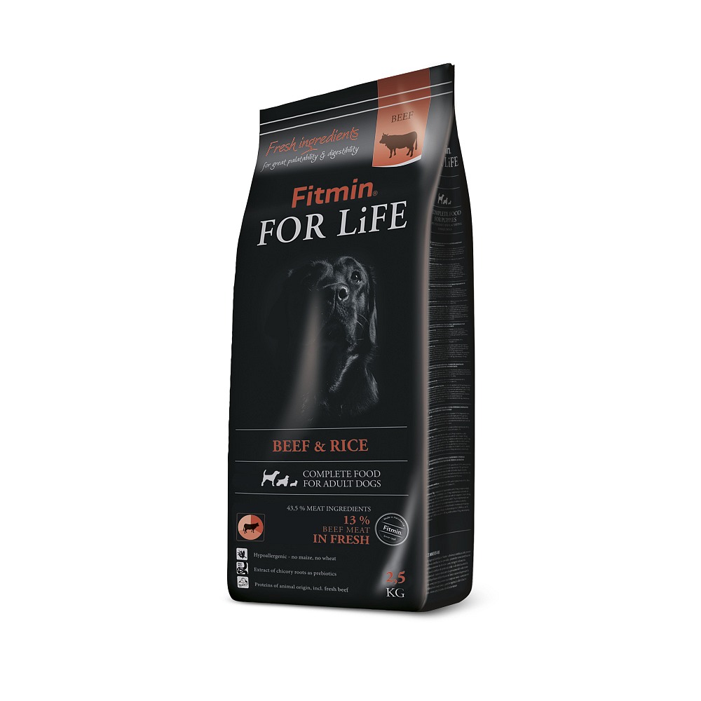 Fitmin dog For Life - Beef & Rice - 2,5 kg