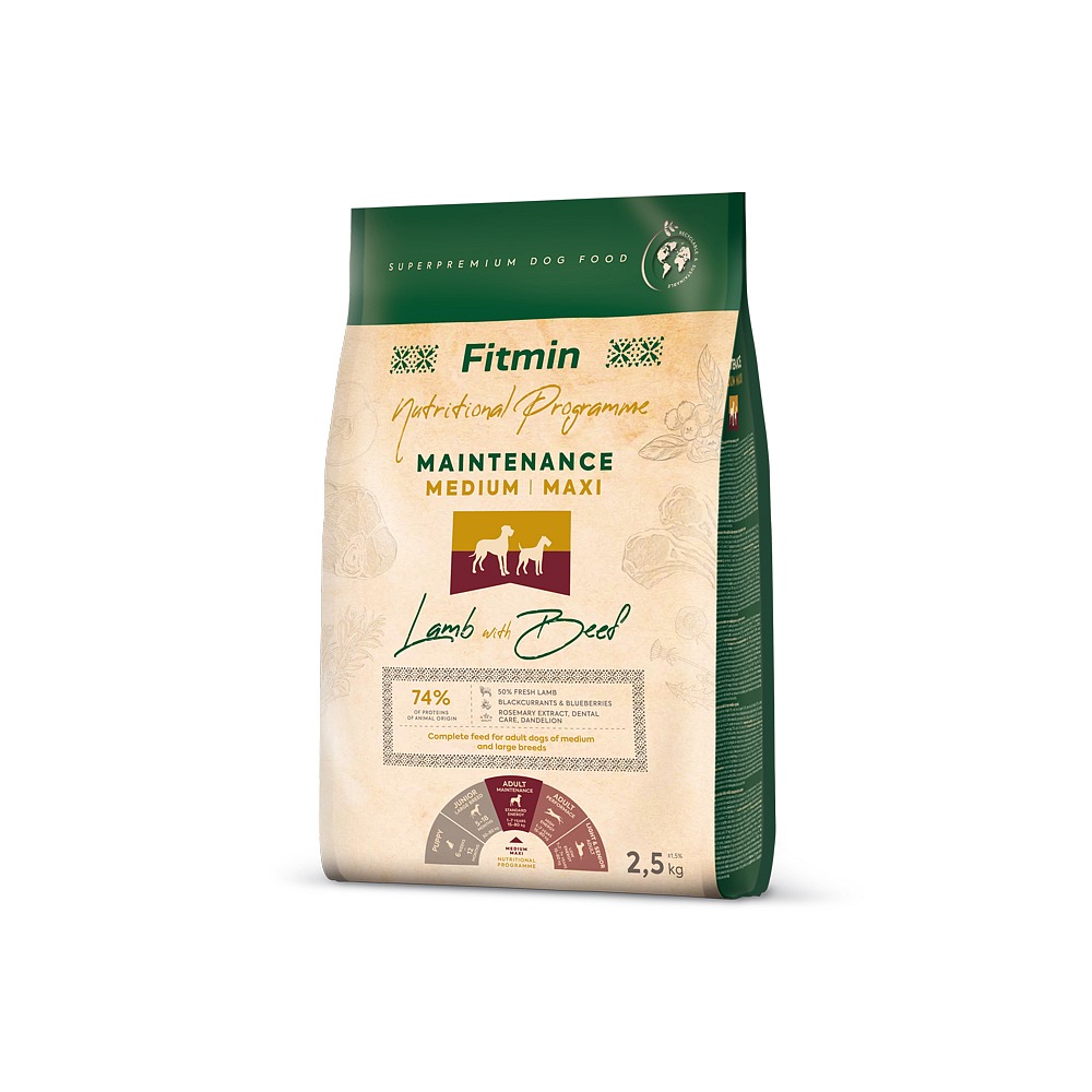 Fitmin dog - Medium maxi maintenance lamb beef - 2,5 kg