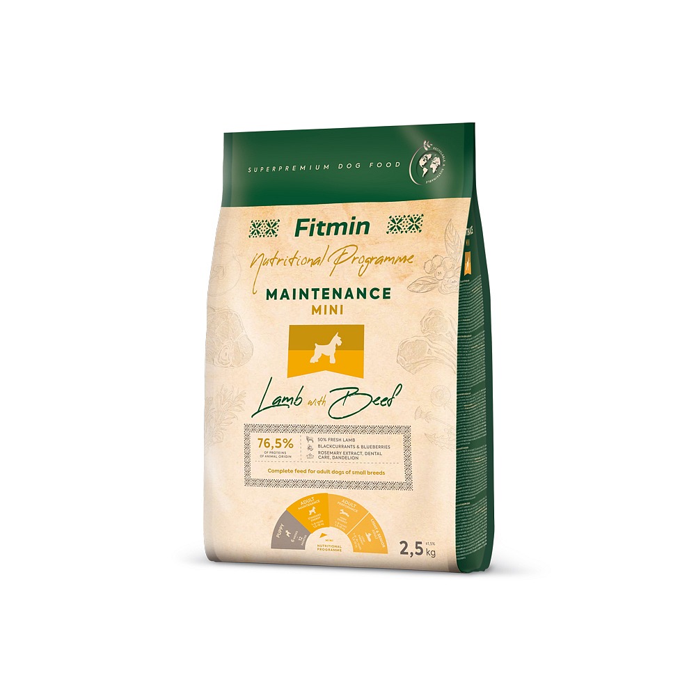Fitmin dog - Mini maintenance lamb beef - 2,5 kg