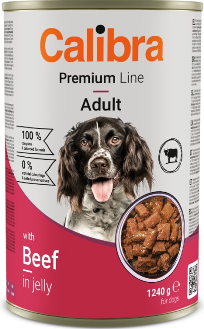 Calibra Dog - Premium konz. with Beef - 1240g