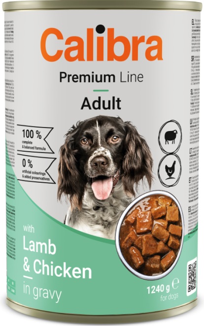 Calibra Dog - Premium konz. with Lamb&Chicken - 1240g