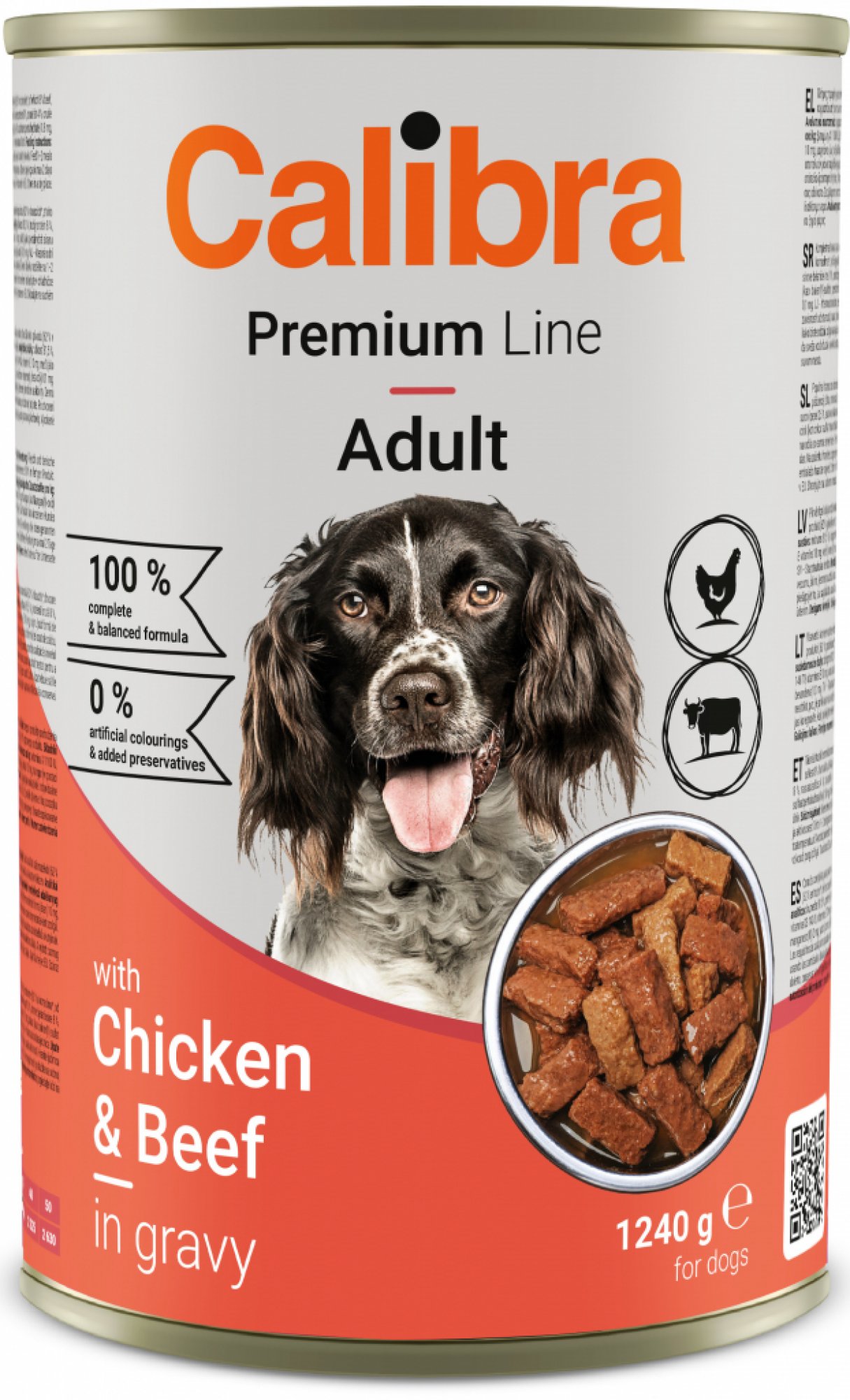 Calibra Dog - Premium konz. with Chicken&Beef - 1240g