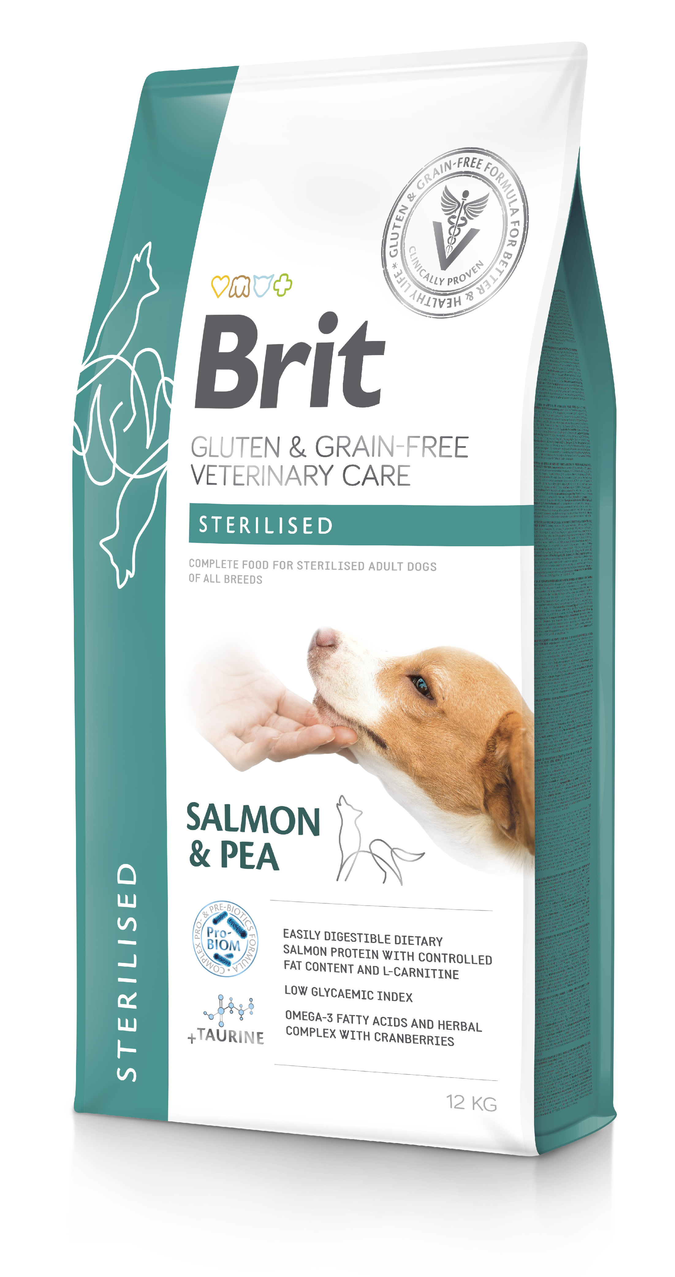 Brit VD Dog - GF Care Sterilised - 12kg + 2Kg ZDARMA