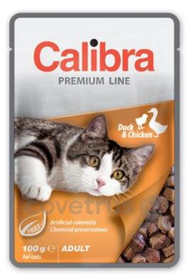 Calibra Cat - kapsička Premium Adult, Sterilised a Kitten - různé druhy - 100g Složení: Duck & Chicken