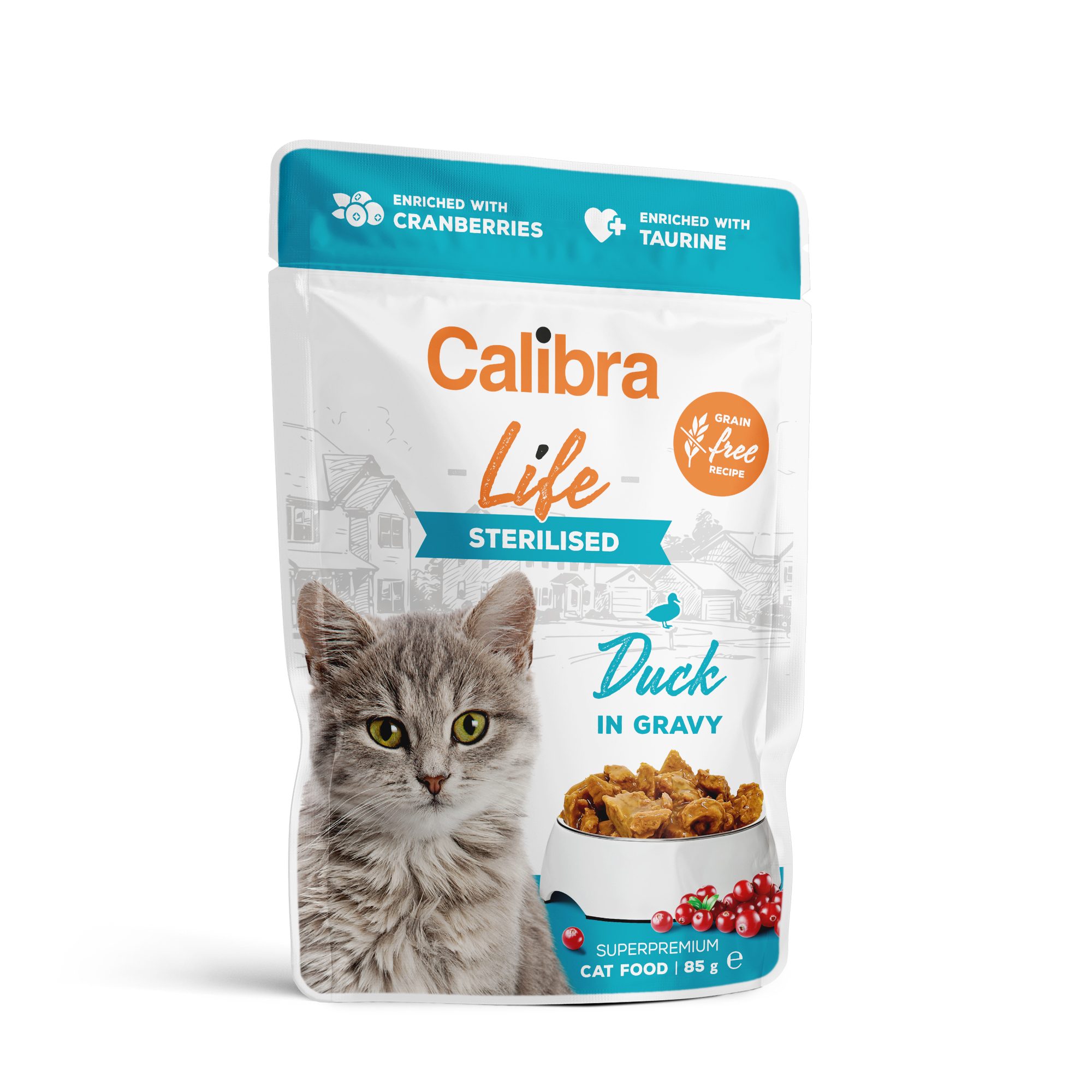 Calibra Cat Life - kapsička - různé druhy - 85 g obsah: Sterilised Duck in gravy