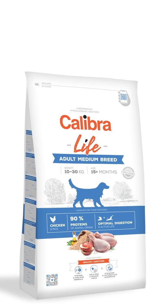 Calibra Dog - Life Adult Medium Breed Chicken - 2,5 kg - expirace 4/2024