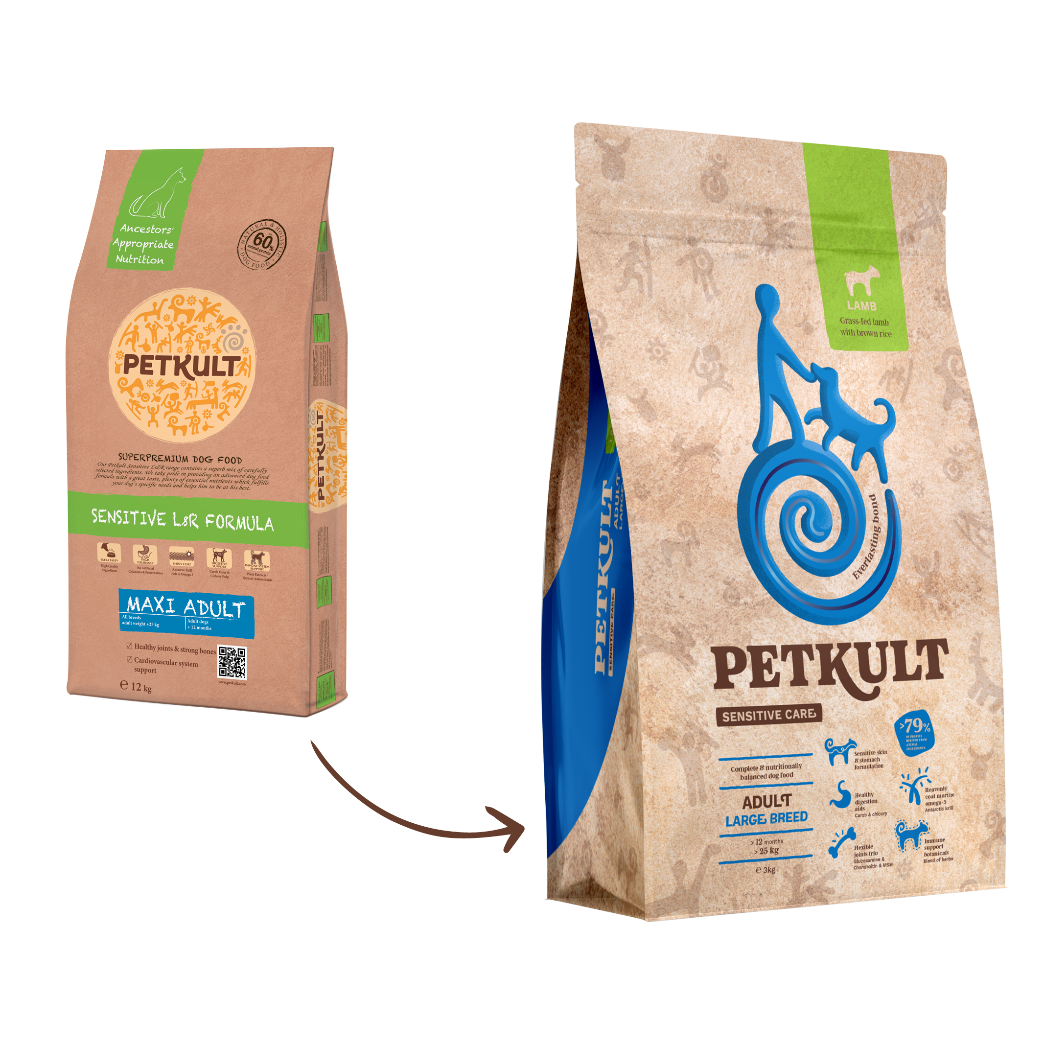 PETKULT dog - ADULT LARGE lamb and rice - 12 kg