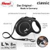 Vodítko FLEXI Classic New L pásek 8m/50kg černá