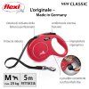 Vodítko FLEXI Classic New M pásek 5m/25kg červená